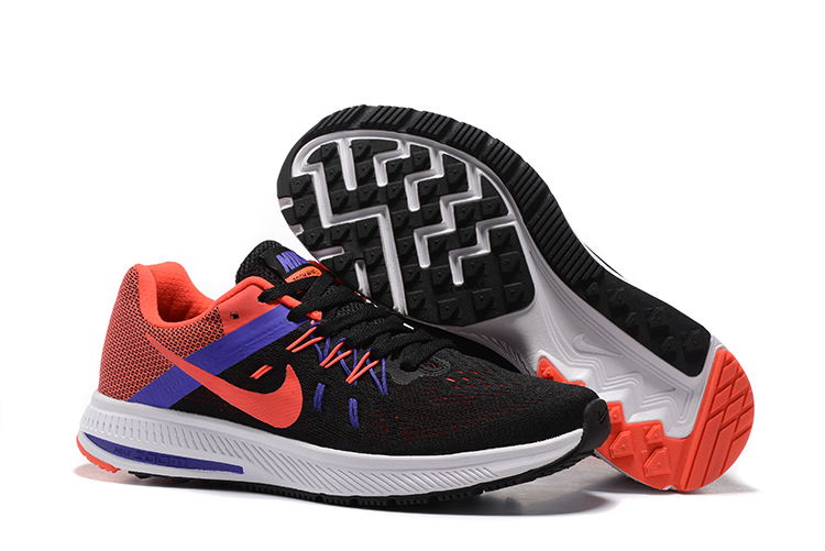 Women Nike Zoom Winflo 2 Black Orange Blue Shoes